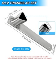 MFUSUL stalowy klucz dwustronnytrójkątny M12 i M10 do słupków odcinających
