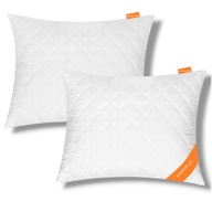 2x MIĘKKA PODUSZKA ANTYALERGICZNA 70X80 CAŁOROCZNA PIKOWANA ZAMEK DO SPANIA