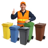 Plastikowy pojemnik na śmieci 240 L Kosz, kubeł, kontener na odpady plastik