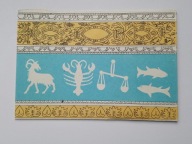 Stary telegram - Znaki zodiaku - proj. A. Chęcińska