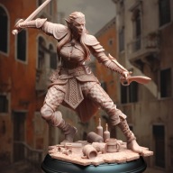 Hali Brookes Rogue Genasi - DM Stash - figurka RPG DnD D&D - druk 3D 14K