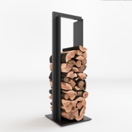 Stojak na drewno metalowy loft industrial trapez