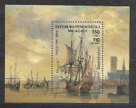 MADAGASKAR - Obraz żaglowca A. Berestrsten 1988 ** Mi B-94 (1836)