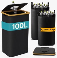 Kosz na butelki, puszki kaucyjne 100 l, dwa worki