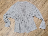 Narzutka ze srebrną nitką, luźny żakiet l/xl