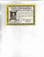 Jnlander Jahresjagdschein Bamberg 1940 swastyka Licencja na polowanie