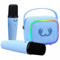 ZESTAW KARAOKE DLA DZIECI LED BLUETOOTH 2 MIKROFONY BEZPRZEWODOWE + GŁOŚNIK