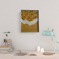 Obraz w białej ramie Złoty 40x50cm Oryginalny Nowoczesny Glamour SENSI ARTE