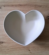 PIĘKNA SOLIDNA OKAZAŁA CIĘŻKA CERAMICZNA DEKORACYJNA MISKA SERCE_STYL LOFT