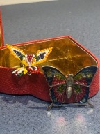 BROSZKA MOTYL VINTAGE - MOTYLKI DLA DZIEWCZYNKI - 2 SZT