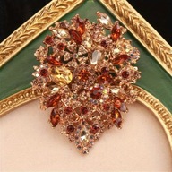 BROSZKA PRZYPINKA PIN PINETS AGRAFKA BAROK POMARANCZ VINTAGE elegancka