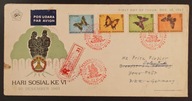 Republika Indonezji 1963 MI 421-424 MOTYLE FDC OBIEG R