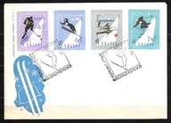 *FDC ROCZNIK 1961 Fi 1077-80 kas. ZIMOWA SPARTAKIADA