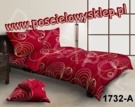 pościel z satyny 160x200 + 2x70x80 zamek S 1732 A bordo jedwabna D-pol
