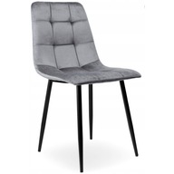Krzesło Elmeri welur szary 1 szt.