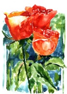 =KWIACIARNIA= Obraz =martwa natura=KWIATY=akwarela=