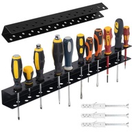 WIESZAK ŚCIENNY NA NARZĘDZIA ŚRUBOKRĘTY SZYNA DO WARSZTATU GARAŻU CZARNY