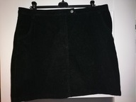 SPÓDNICZKA MIDI PAPAYA 48 4XL CZERŃ SZTRUKS