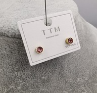 51507 Kolczyki złota stal chirurgiczna cyrkonie