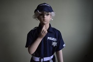 Strój karnawałowy "POLSKI POLICJANT" rozm.110-116 Produkt Polski.