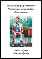 A2 PLAKAT "CYTATY Z KSIĄŻEK" WINSTON GROOM FORREST GUMP CUDA ZDARZAJĄ SIĘ..