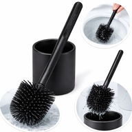 SZCZOTKA WC TOALETOWAC DO KIBLA SILIKONOWA CZARNA ANTYBAKTERYJNA ŁAZIENKI