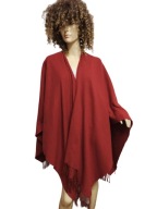 PONCZO duże ciepłe WEŁNIANE Z FRĘDZLAMI