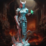 Tiefling Warlock - Skardi - DM Stash - figurka RPG DnD D&D - druk 3D 14K