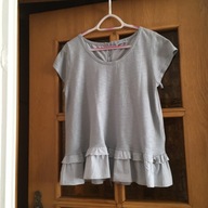 BLUZKA ITALY SZARA-GOŁĄBM-L FALBANA COTTON