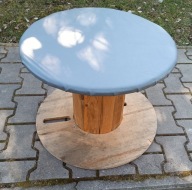 Szpula Kablowa Drewniana Siedzisko Stolik 60cm Okazja Lublin Tapicerowana