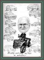 Karykatura portret ze zdjęcia dla Pani kierowcy PROMOCJA