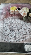 Obrus serwetka serweta szydełkowe rękodzieło misterne cacko biała śr73