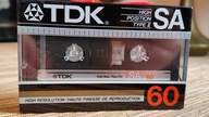 Kaseta magnetofonowa TDK SA 60 1985r