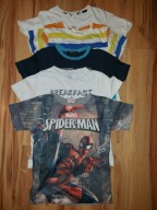 Śliczne bluzki, t- shirt zestaw 5 szt r 116 cm