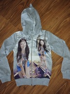 Bluza dziewczęca 122cm szara na zamek