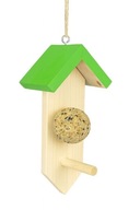 Drewniany karmnik dla ptaków wiszący – naturalny styl ogrodu