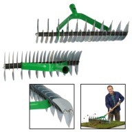 AERATOR RĘCZNY OGRODOWY DO TRAWNIKA BEZ TRZONU GRABIE KOTARBAU 32x23CM