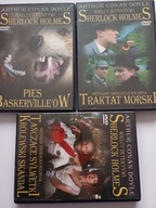 Pies Baskerville'ów i inne Sherlock Holmes 1,2,3 4 filmy DVD 3 płyty 200 m.