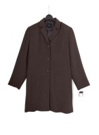 Marynarka Długa Oversize Płaszcz Wiosna Jesień Brąz Fransa |R. L