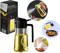 Dozownik do oleju i octu 2 w 1 Shopuj.pl szklany czarny 500 ml
