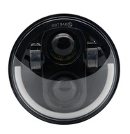 Wkład LED 5,75 cala do lamp Harley Honda Custom 45W Czarny + Ring Uśmiech