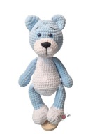 Miś, maskotka, pluszak, przytulanka szydełkowa, handmade , 37 cm, prezent