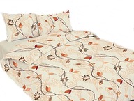 pościel z flaneli 160x220 + 2x70x80 + 2x40x40 guzik F 11 Pnącze orange