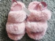 Różowe klapki futerko Roz 37/38 Nowe