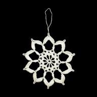 Zawieszka szydełkowa na choinkę gwiazdka 10cm (Z238)