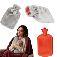 TERMOFOR NA WODE GUMOWY W POKROWCU OGRZEWACZ DUŻY NA ZIMĘ XXL 2L