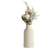 Ceramiczny wazon w stylu boho beżowy 20cm