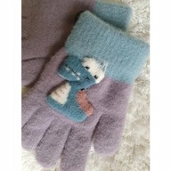 RĘKAWICZKI W DINOZAURY DINOZAUR PUCHATE PLUSZ PLUSZOWE PUSZEK MIĘKKIE