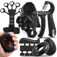 ZESTAW 5 EL ŚCISKACZ REGULOWANY Z LICZNIKIEM WZMACNIACZ CHWYTU TRENER DŁONI