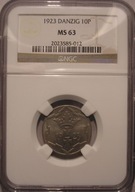 WMG - 10 fenigów 1923 MS 63 NGC